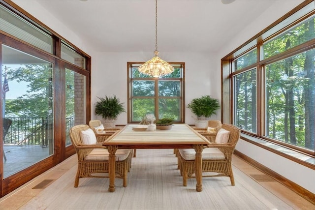 723 Fox Chase Rd, Wirtz, VA 24184 - dining space with a chandelier