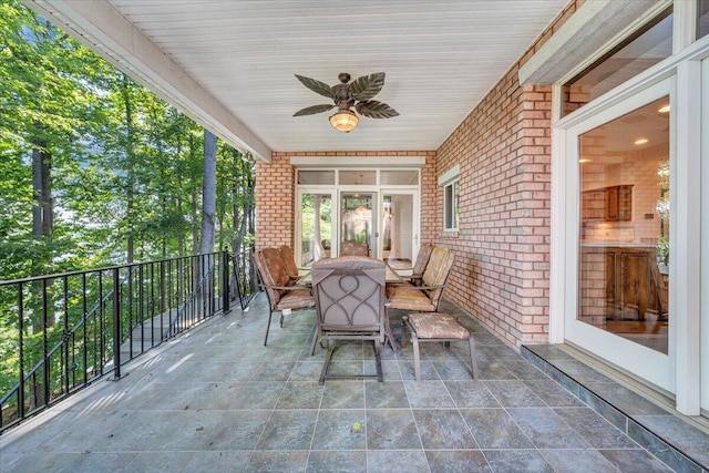 723 Fox Chase Rd, Wirtz, VA 24184 - view of patio / terrace with a ceiling fan