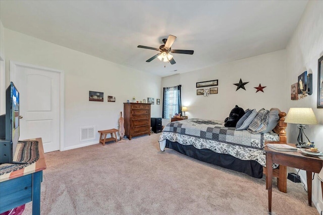 8355 Leighburn Dr, Roanoke, VA 24019 - carpeted bedroom featuring ceiling fan