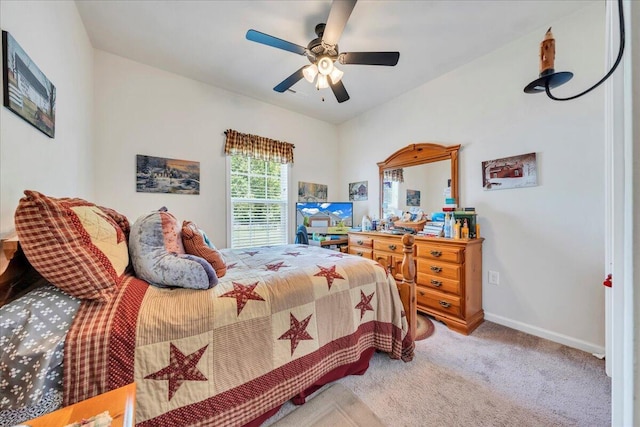 8355 Leighburn Dr, Roanoke, VA 24019 - carpeted bedroom featuring baseboards and ceiling fan