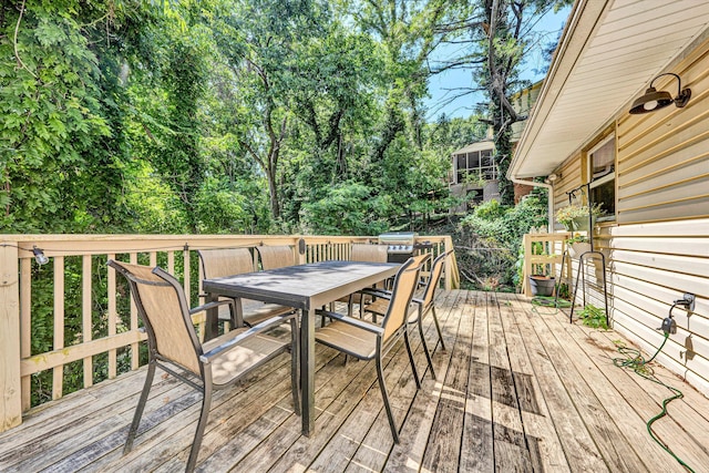2343 Circle Dr SW, Roanoke, VA 24018 - wooden deck with outdoor dining space