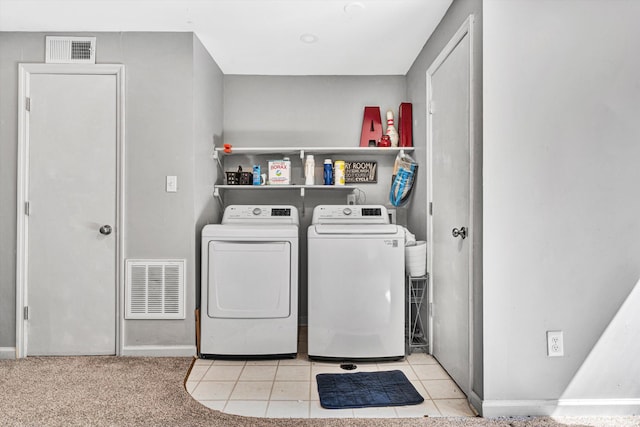 2343 Circle Dr SW, Roanoke, VA 24018 - laundry room featuring washer and clothes dryer and tile patterned floors