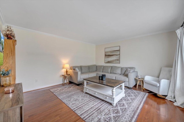 245 Queen Regent Ct, Blue Ridge, VA 24064 - living room with ornamental molding and wood finished floors