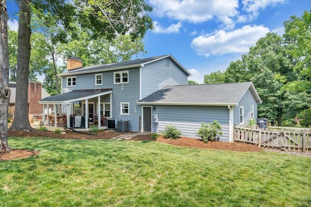 245 Queen Regent Ct, Blue Ridge, VA 24064 - back of house featuring a chimney, a patio, and a shingled roof