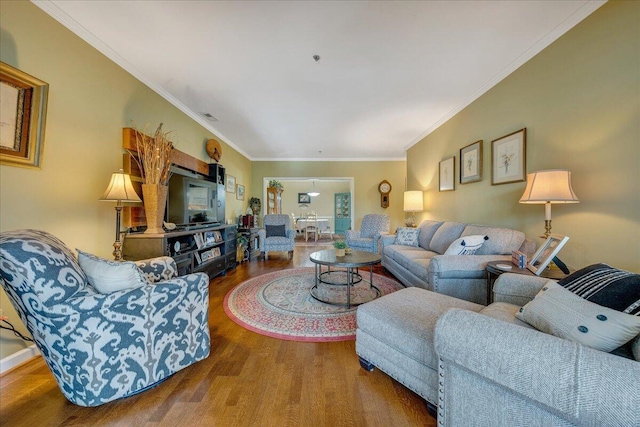 3040 Mcvitty Forest Dr Unit 211, Roanoke, VA 24018 - living area with wood finished floors and crown molding