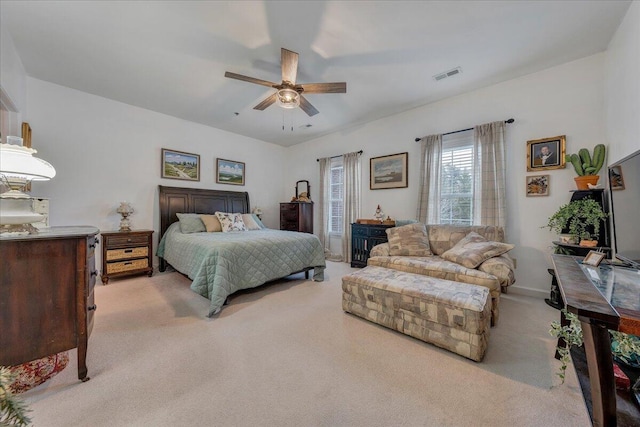 3040 Mcvitty Forest Dr Unit 211, Roanoke, VA 24018 - bedroom with light colored carpet and a ceiling fan