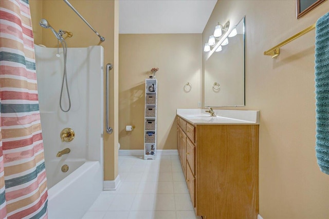 3040 Mcvitty Forest Dr Unit 211, Roanoke, VA 24018 - bathroom featuring vanity, shower / bath combo, and tile patterned floors