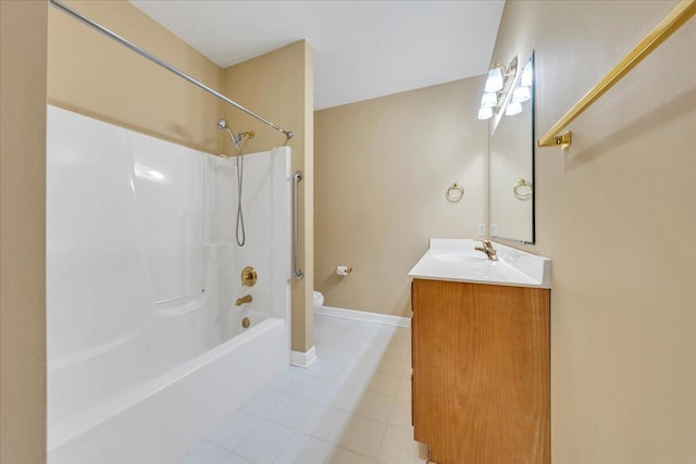 3040 Mcvitty Forest Dr Unit 211, Roanoke, VA 24018 - full bath with vanity, washtub / shower combination, and tile patterned floors