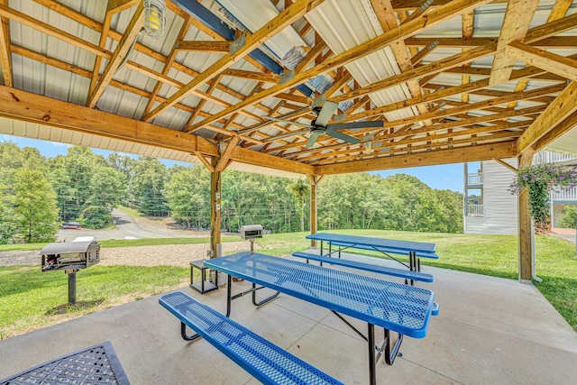 1085 Bluewater Dr Unit 220, Moneta, VA 24121 - view of home's community featuring a yard, a patio, and a view of trees