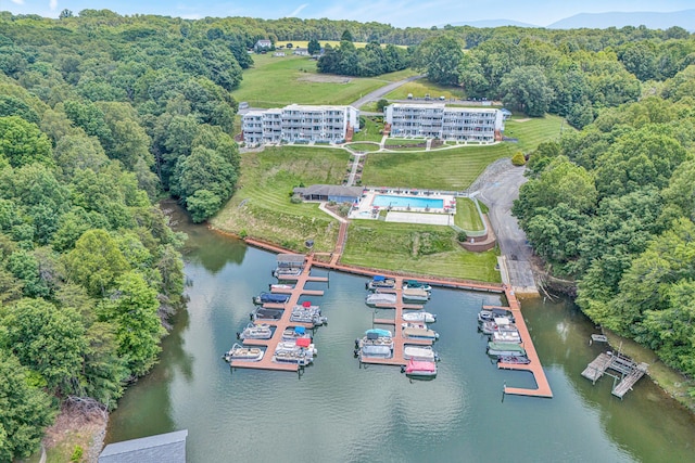 1085 Bluewater Dr Unit 220, Moneta, VA 24121 - aerial view of a large body of water and a heavily wooded area