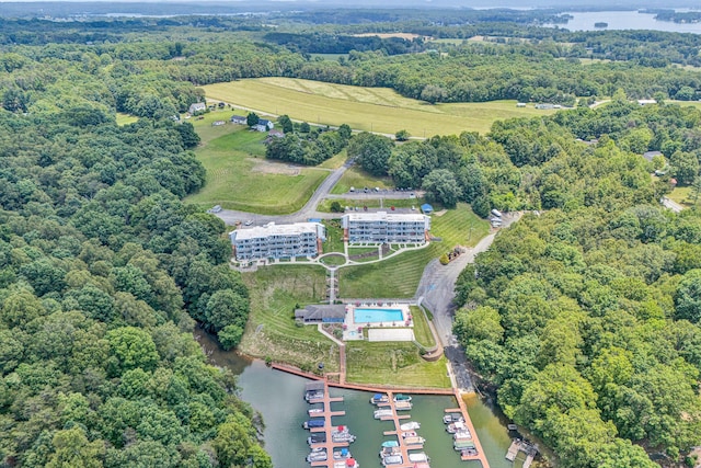 1085 Bluewater Dr Unit 220, Moneta, VA 24121 - aerial view of property and surrounding area featuring a nearby body of water and rural landscape
