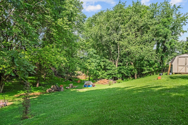 73 Bounty Ct, Roanoke, VA 24019 - view of green lawn featuring a storage shed