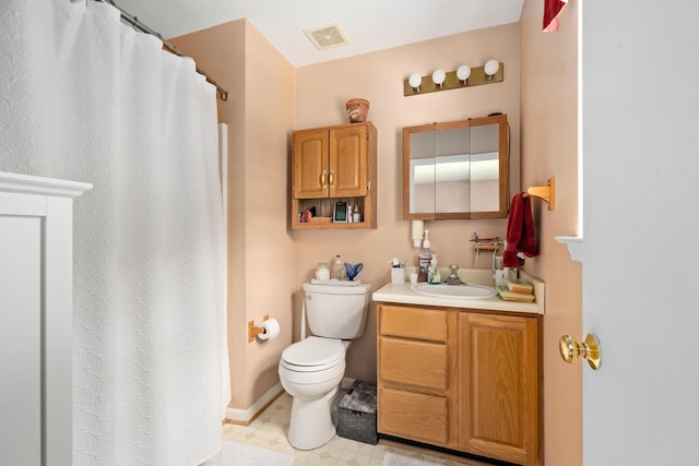73 Bounty Ct, Roanoke, VA 24019 - bathroom with vanity, tile patterned floors, and a shower with curtain