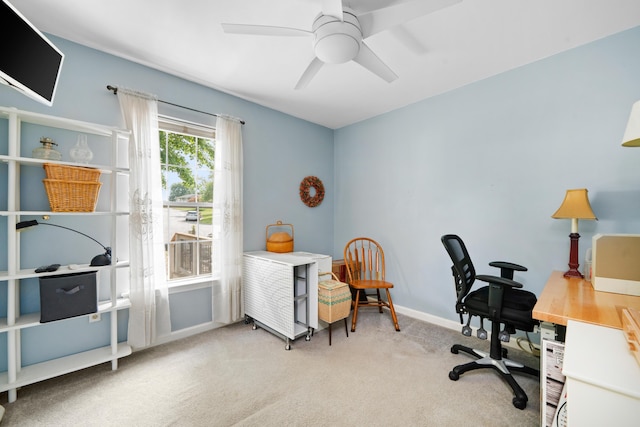 73 Bounty Ct, Roanoke, VA 24019 - office area featuring carpet floors and ceiling fan