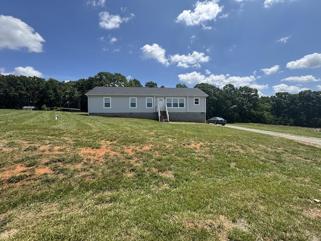 1148 Chapel View Ln, Goodview, VA 24095 - view of front facade with a front yard and entry steps