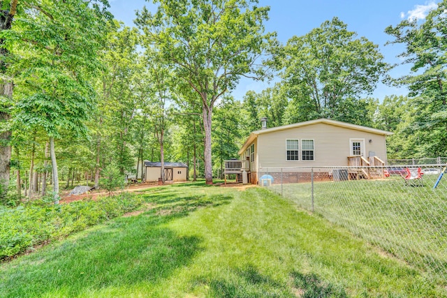 1060 Marble Creek Ct, Lynch Station, VA 24571 - view of yard with a storage shed and a deck