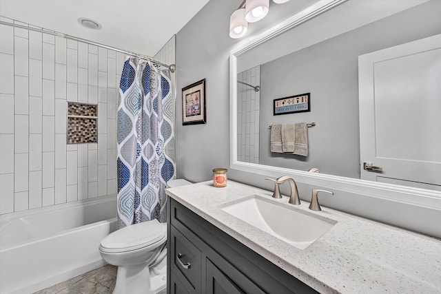 10610 Slings Gap Rd, Bent Mountain, VA 24059 - bathroom with vanity and shower / tub combo with curtain
