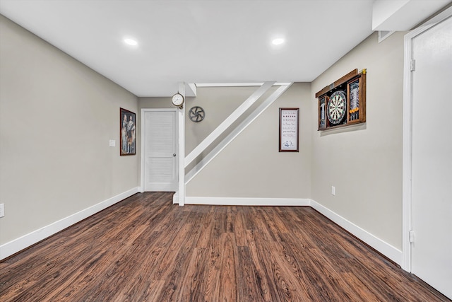 10610 Slings Gap Rd, Bent Mountain, VA 24059 - finished basement featuring dark wood finished floors and recessed lighting