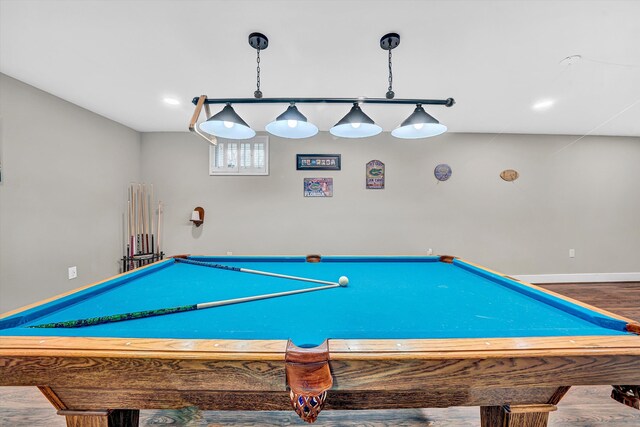 10610 Slings Gap Rd, Bent Mountain, VA 24059 - game room featuring billiards and wood finished floors