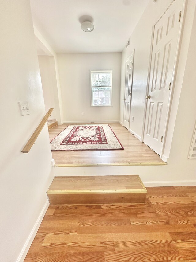 418 Marshall Ave, New Castle, VA 24127 - hall with wood finished floors and baseboards