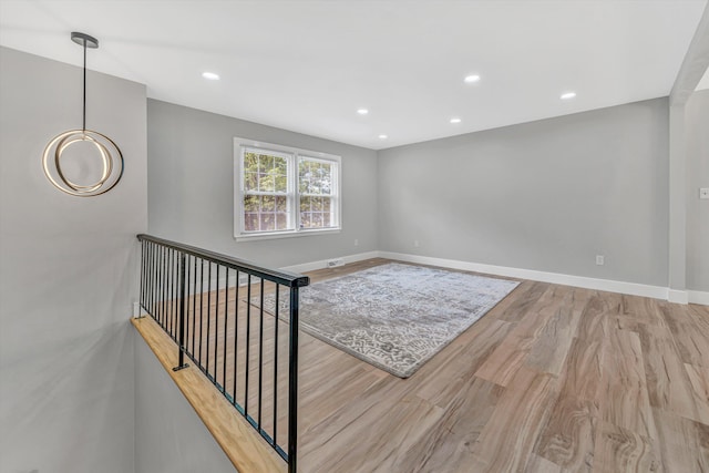 3631 Bower Rd, Roanoke, VA 24018 - spare room with wood finished floors and recessed lighting