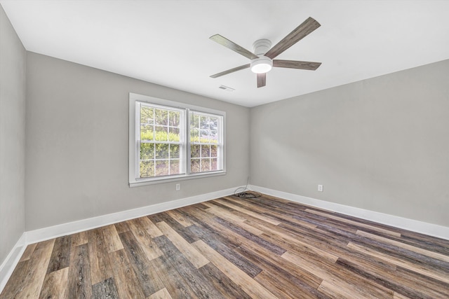 3631 Bower Rd, Roanoke, VA 24018 - empty room with wood finished floors and ceiling fan