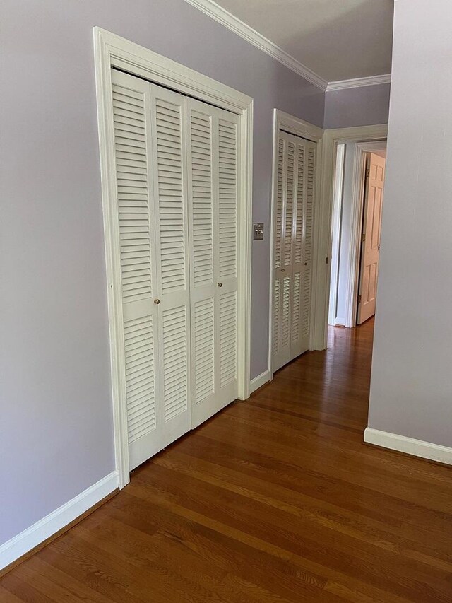 3210 Orchard Hill Rd SW, Roanoke, VA 24018 - hall with ornamental molding and wood finished floors