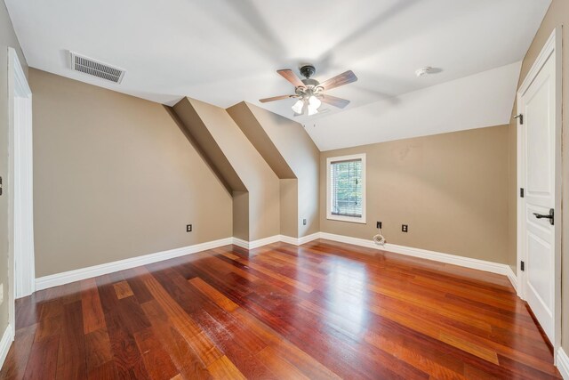 223 Moonriver Ln, Moneta, VA 24121 - additional living space featuring a ceiling fan, wood finished floors, and lofted ceiling