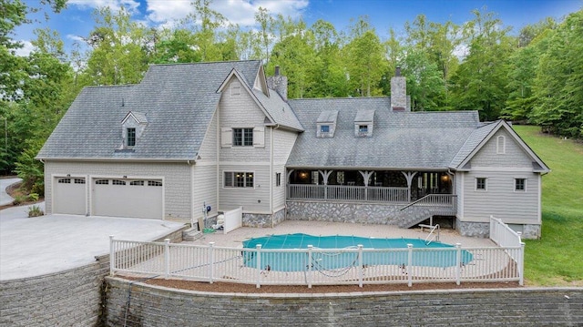223 Moonriver Ln, Moneta, VA 24121 - view of pool featuring a covered pool and view of scattered trees