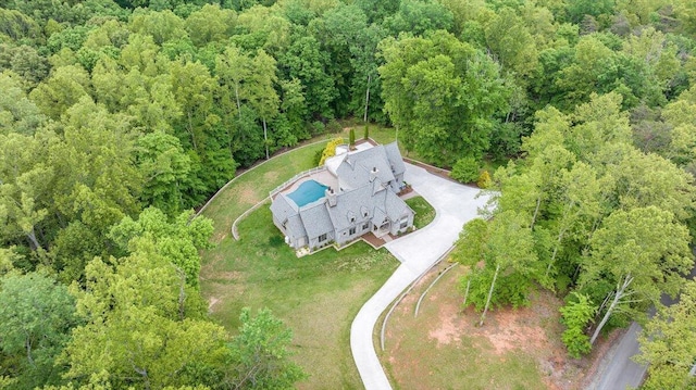 223 Moonriver Ln, Moneta, VA 24121 - view from above of property with a heavily wooded area