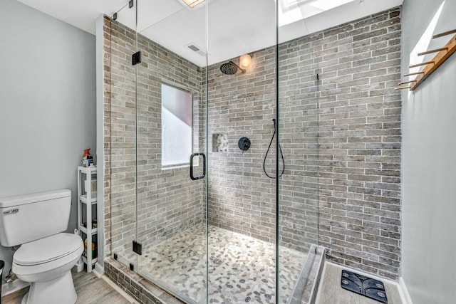 7102 Crown Rd, Roanoke, VA 24018 - full bathroom featuring a stall shower and wood finished floors