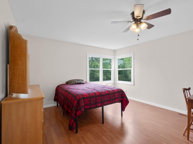 6000 Ferrum Mountain Rd, Callaway, VA 24067 - bedroom with wood finished floors and a ceiling fan