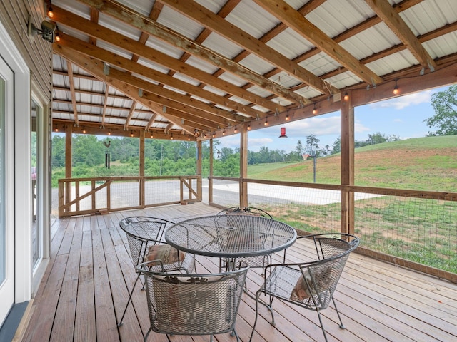 6000 Ferrum Mountain Rd, Callaway, VA 24067 - wooden terrace featuring outdoor dining space
