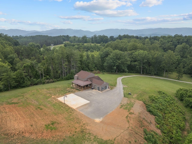6000 Ferrum Mountain Rd, Callaway, VA 24067 - aerial view of property and surrounding area with a mountain backdrop
