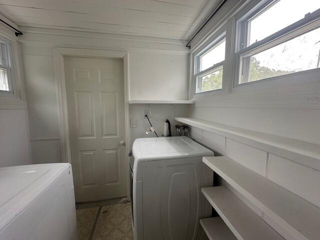 2327 Horsepasture Price Rd, Ridgeway, VA 24148 - washroom with washer / clothes dryer and tile patterned floors