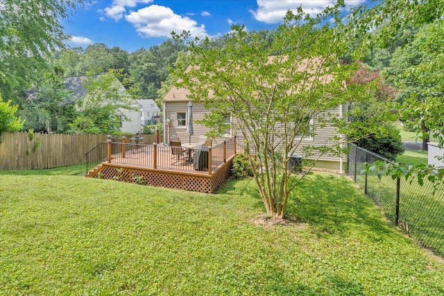 2728 Lansing Dr SW, Roanoke, VA 24015 - back of house with a fenced backyard and a deck