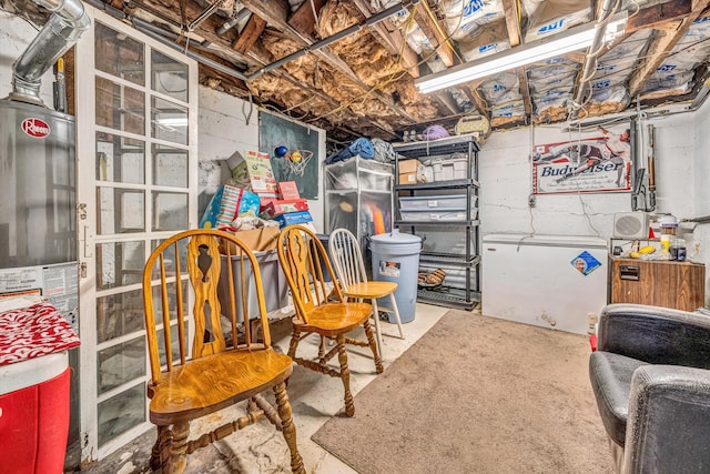 2410 Cornwallis Ave SE, Roanoke, VA 24014 - unfinished below grade area featuring refrigerator
