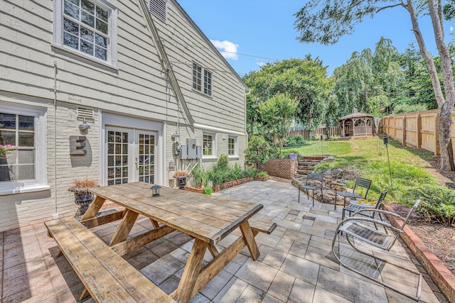2410 Cornwallis Ave SE, Roanoke, VA 24014 - fenced backyard with outdoor dining space, a patio, and a gazebo
