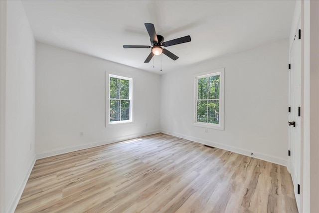 2365 Lakewood Forest Rd, Moneta, VA 24121 - empty room with light wood-style flooring and ceiling fan