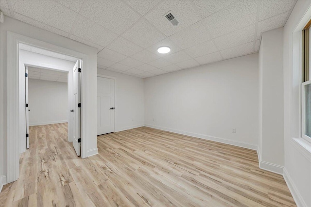 2365 Lakewood Forest Rd, Moneta, VA 24121 - unfurnished room featuring light wood-type flooring and a paneled ceiling