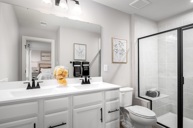 7059 Fairway Ridge Rd, Roanoke, VA 24018 - full bathroom featuring ensuite bathroom, double vanity, and a stall shower