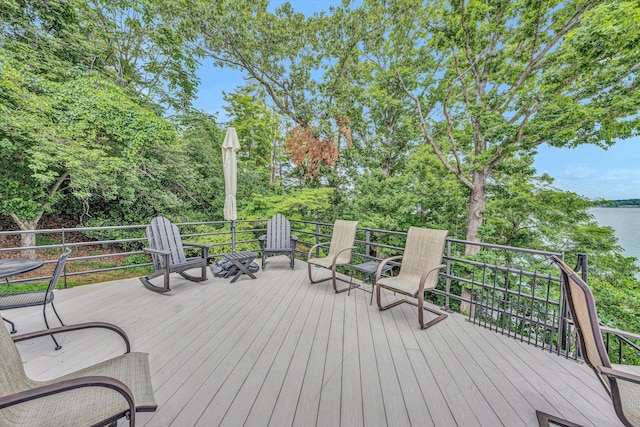 1230 Nature Ln Unit 1, Union Hall, VA 24176 - wooden deck with a water view