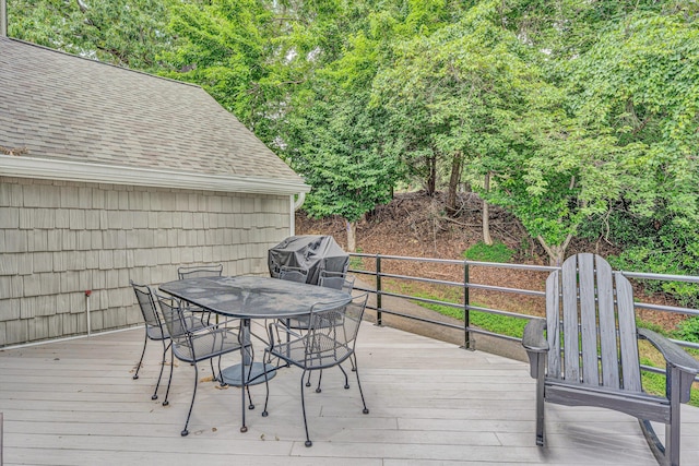 1230 Nature Ln Unit 1, Union Hall, VA 24176 - wooden deck featuring outdoor dining space and a grill