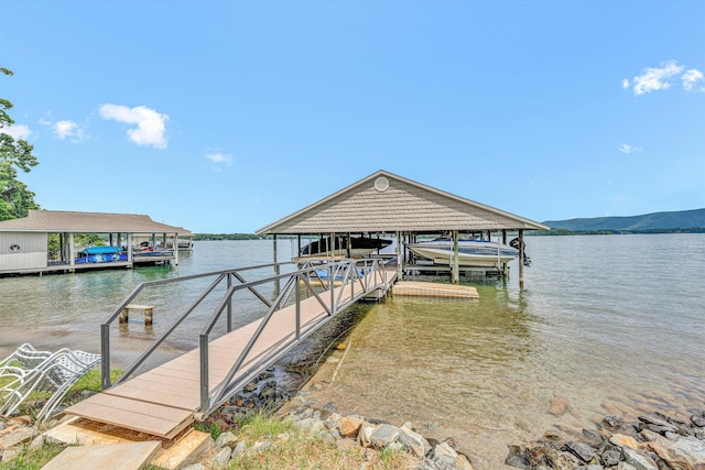 1230 Nature Ln Unit 1, Union Hall, VA 24176 - dock with boat lift and a water view
