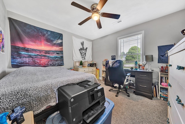 2027 Clinton Ave SE, Roanoke, VA 24013 - bedroom featuring light carpet and ceiling fan