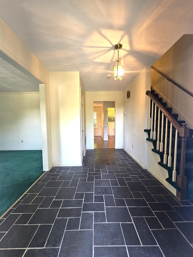 2633 Wood Warbler Ln, Roanoke, VA 24018 - unfurnished living room featuring stairway