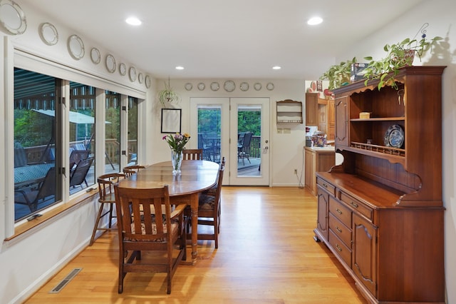 126 Windmere Trl, Moneta, VA 24121 - dining area with light wood-style floors and recessed lighting