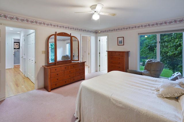 126 Windmere Trl, Moneta, VA 24121 - bedroom with light carpet and ceiling fan