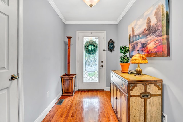 304 Blazing Ridge Dr Unit 0, Pittsville, VA 24139 - foyer entrance with light wood-style floors and crown molding