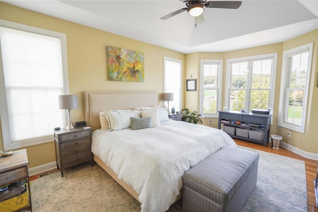 414 Augusta Way, Wirtz, VA 24184 - bedroom with wood finished floors and ceiling fan